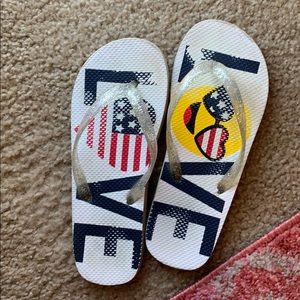 Beautiful Fourth of July flip-flops